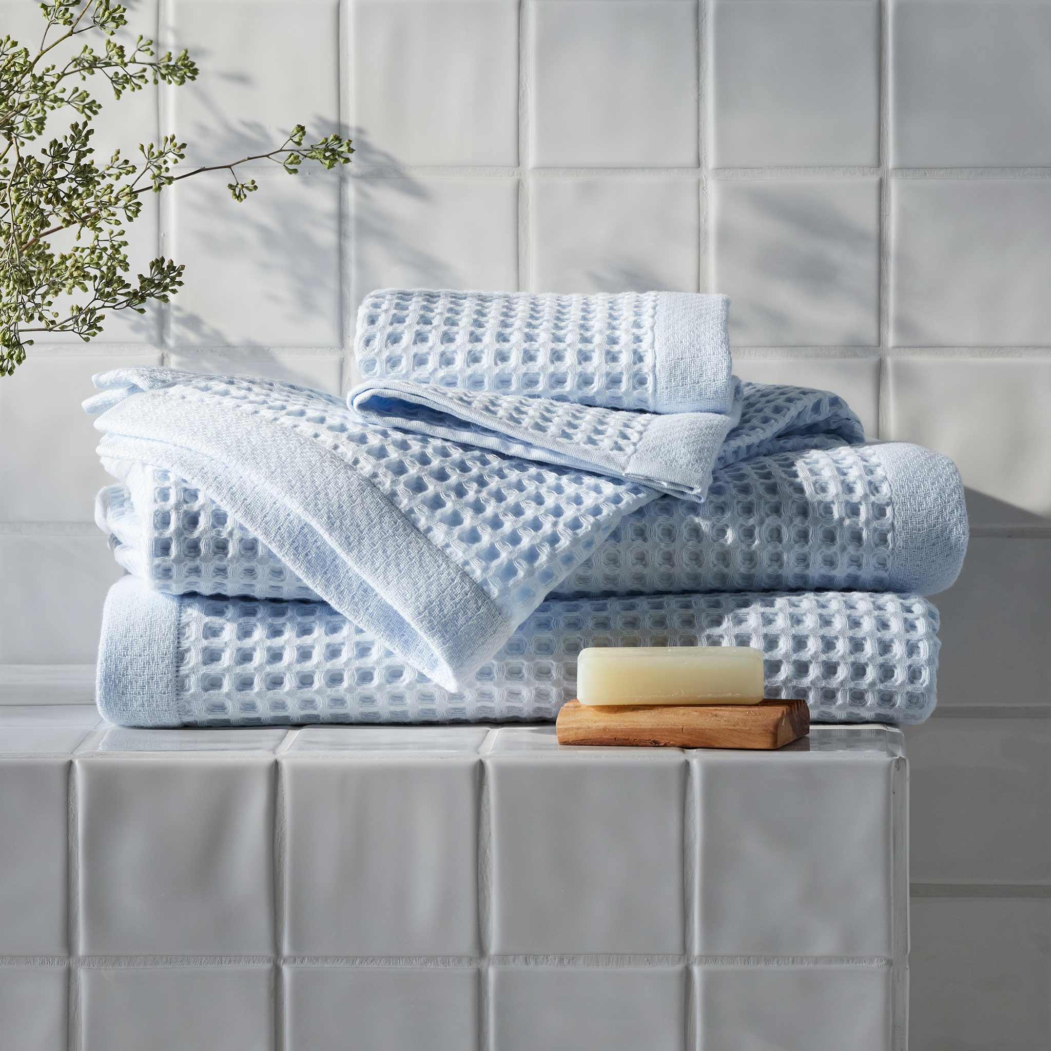 Dreamweave Waffle Bath Towels Set of 2 O1