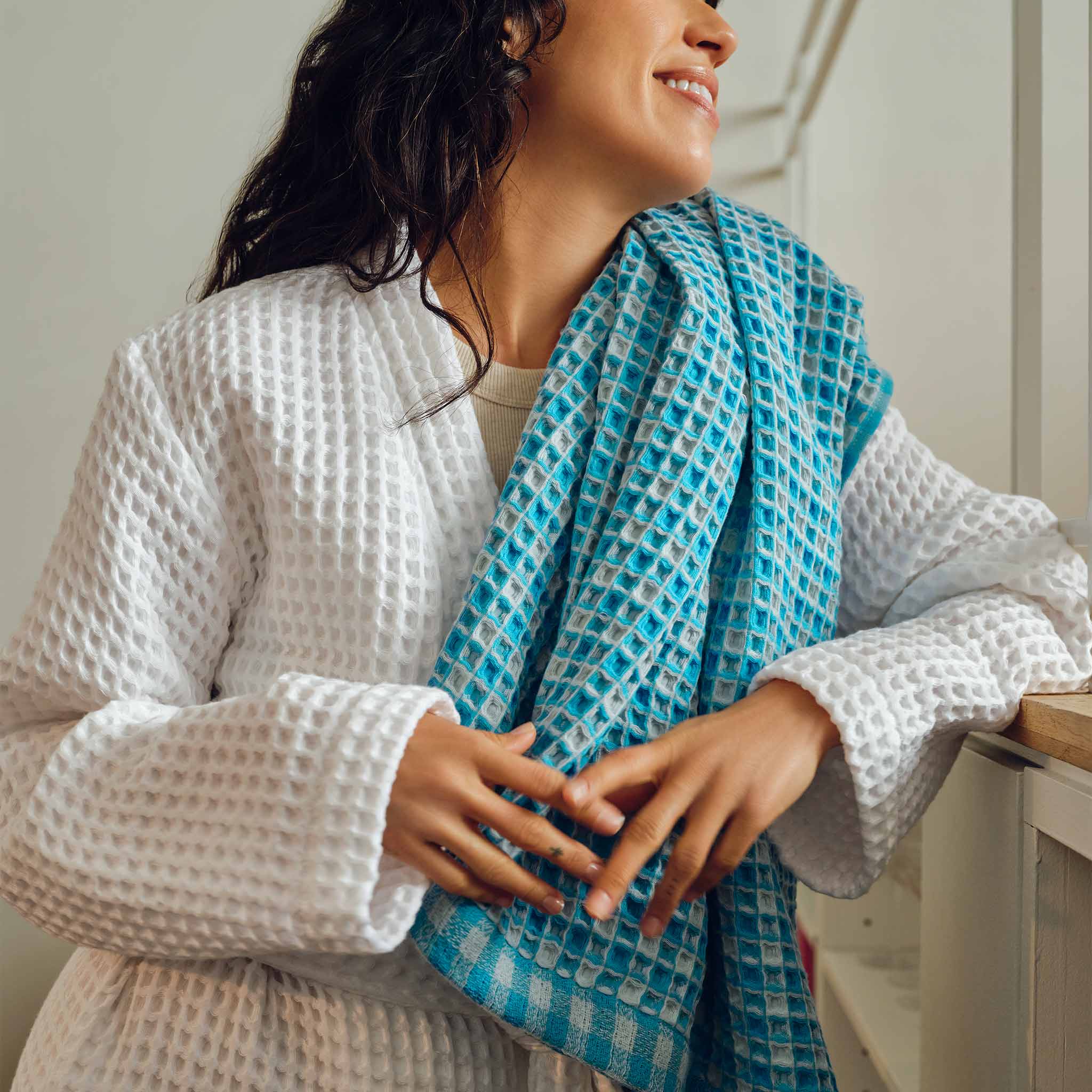 Dreamweave Waffle Bath Towels Set of 2 O1
